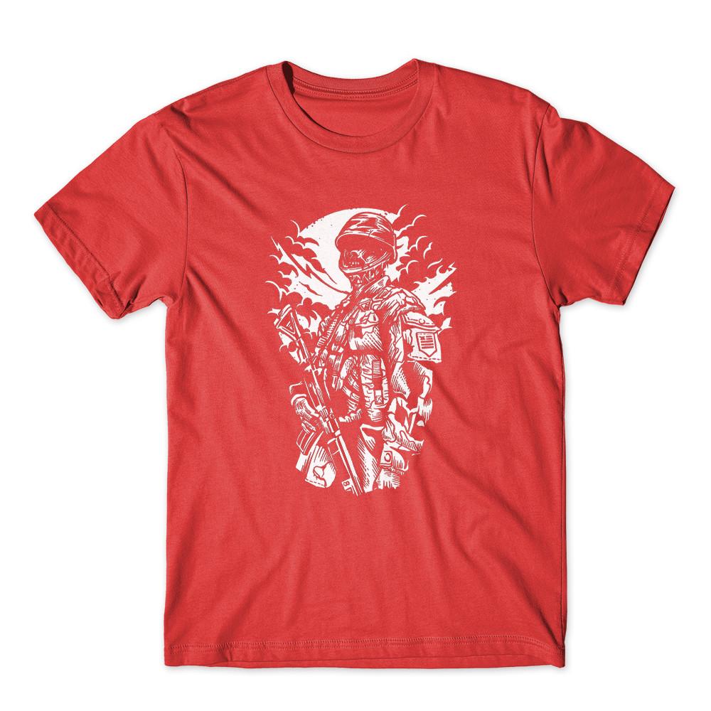 Zombie Soldier T-Shirt 100% Cotton Premium Tee New S разноцветный