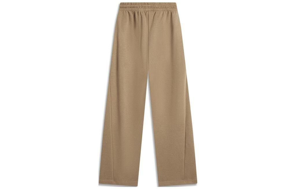 Li Ning Sports Life Collection Knitted Sweatpants Women's Light Chestnut Brown AKLT752-3