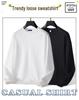 Men's Autumn & Winter Long Sleeve Crew Neck Sweatshirt – Trendy, Loose-Fit, Plus-Size, Casual Printed T-Shirt for Youth & Students