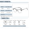 Brand Optical Women Prescription Square Eyebrows Frame Anti Blue Light Myopia Glasses Photochromic Eyeglasses Alloy