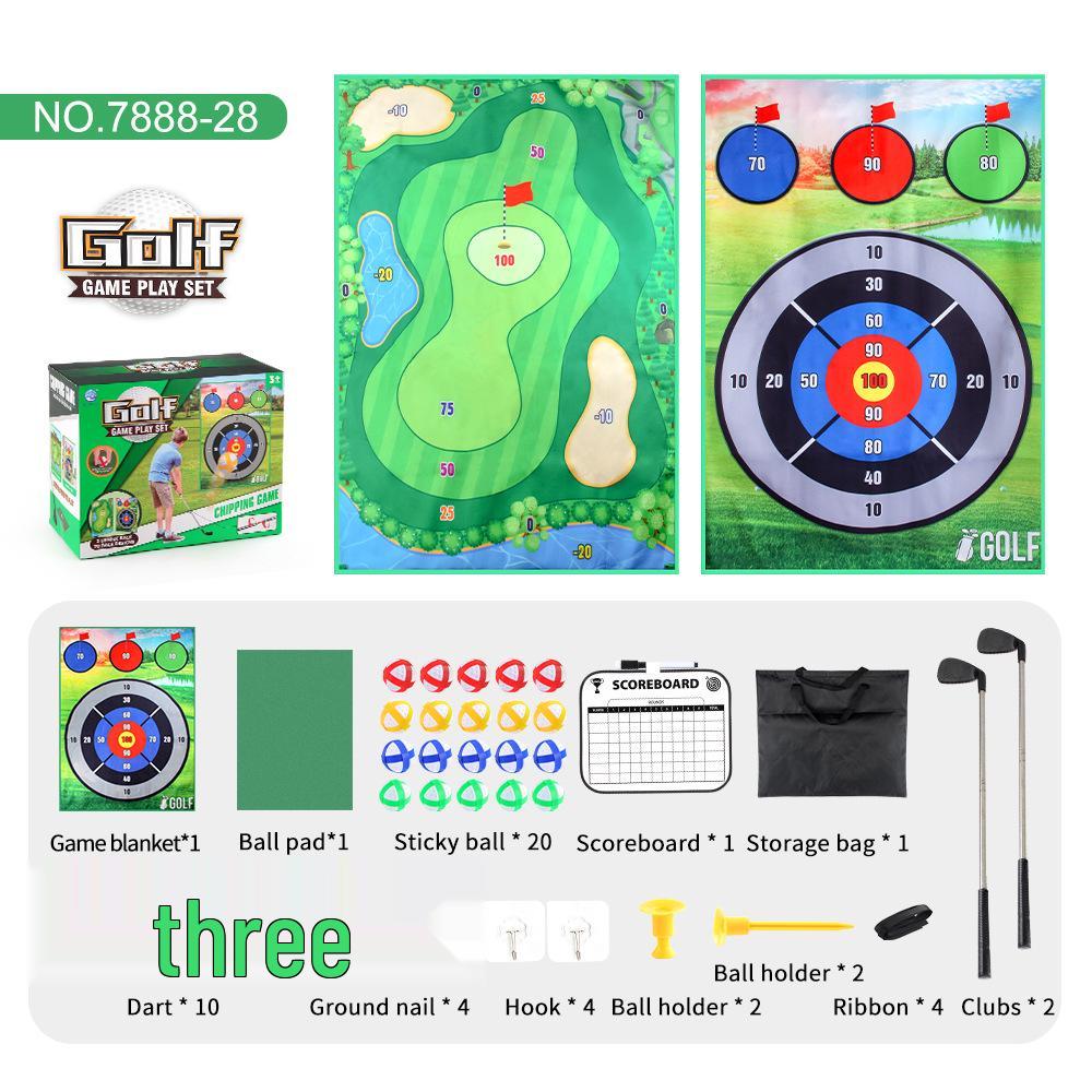Children's Thickened Golf Mat Set: Indoor/Outdoor Play with Clubs