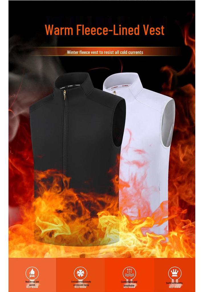 Unisex Autumn-Winter Wushu Sports Vest - Plus Velvet, Cotton, Customizable for Men & Women - Ideal for Running & Training