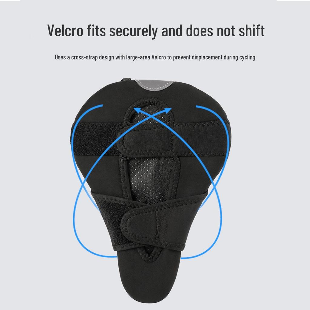 3D Ergonomic Silicone Bike Saddle Cover, High Elastic Shock Absorption, Breathable Non-Slip Cushion for Mountain Cycling