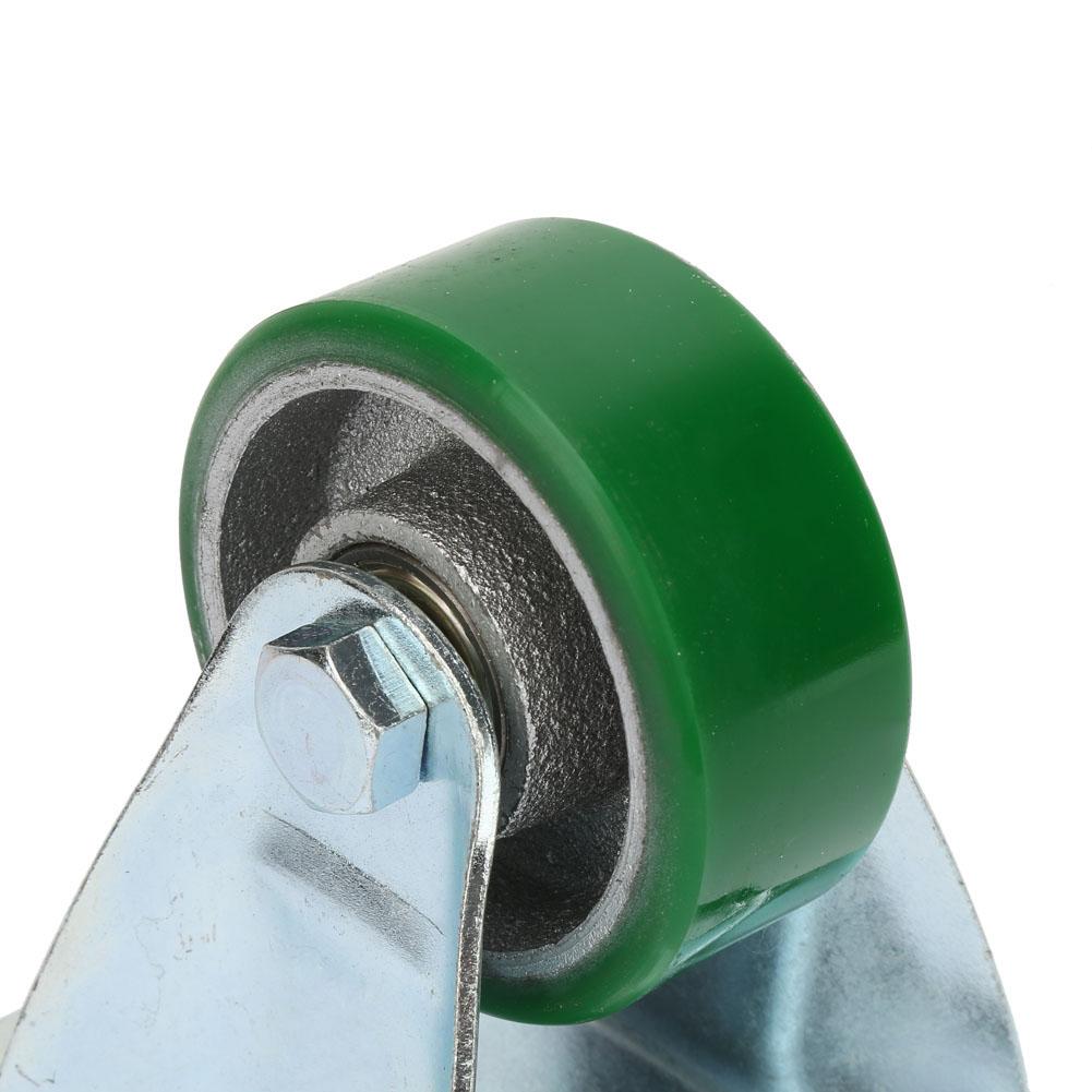 4 pçs Roda Giratória Reforçada de 3 Polegadas com Placa Superior com Capota Roda Giratória Rígida Termoplástica de Borracha PU