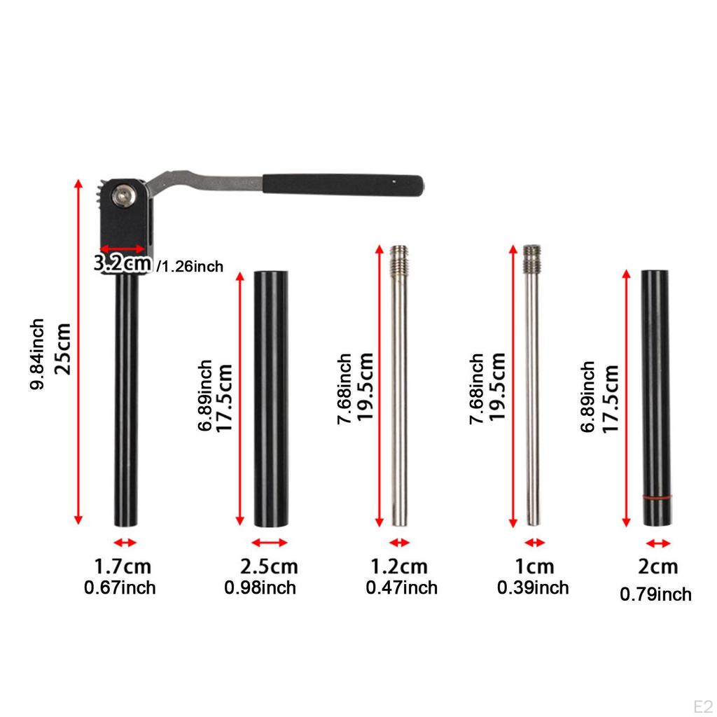 Dirts Bike Tire Changing Tool for 16" to 21" Wheels Manual Metal High Strength 10/12/15/17/20/25mm