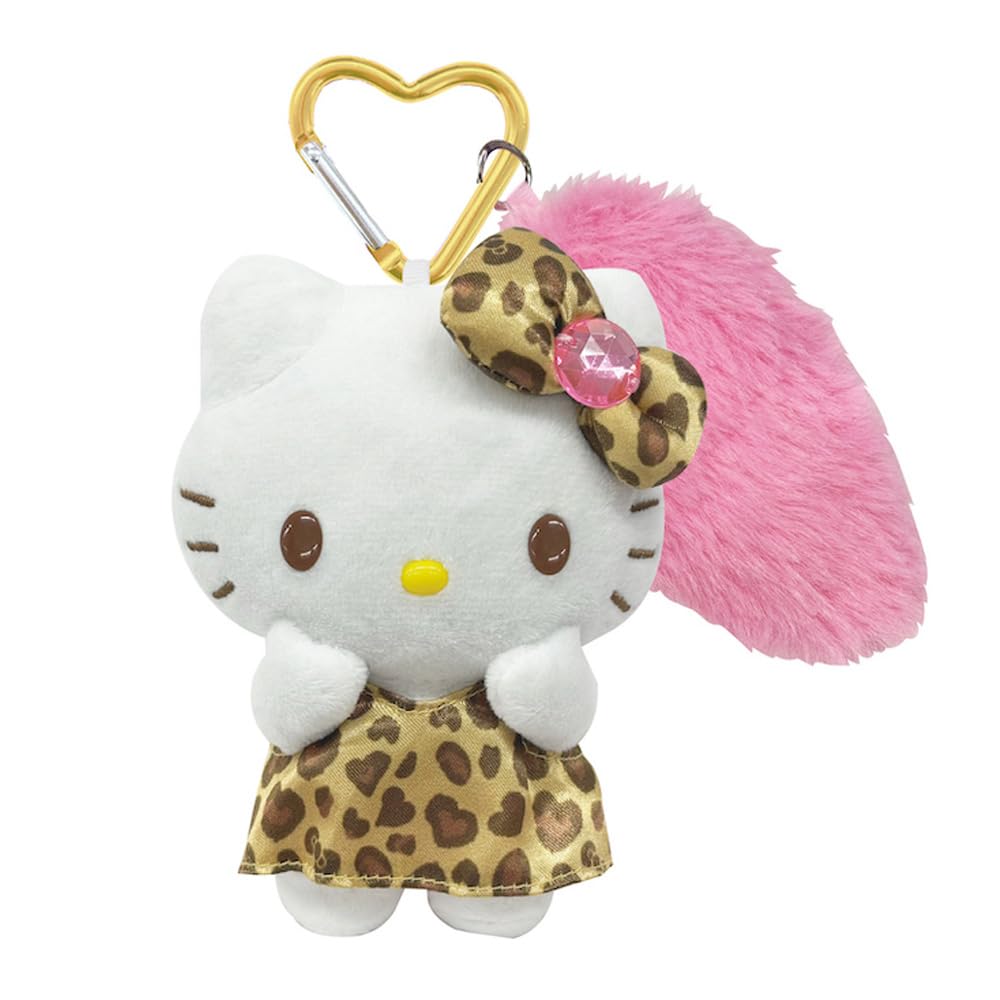Hello Kitty Leopard Mascot Keychain with Tail