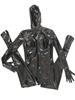 Wet Look Pvc Catsuit Bodystocking 3D Bust Shiny Pu Leather Zipper Open Crotch Bodysuit Tights Leotard Conjoined Zentai Jumpsuit