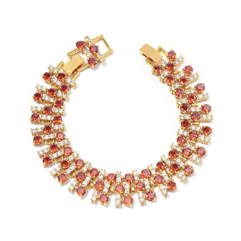 

Новый европейский и американский роскошный цветочный браслет из циркония высокого класса, изысканный и элегантный, не выцветающий для женщин