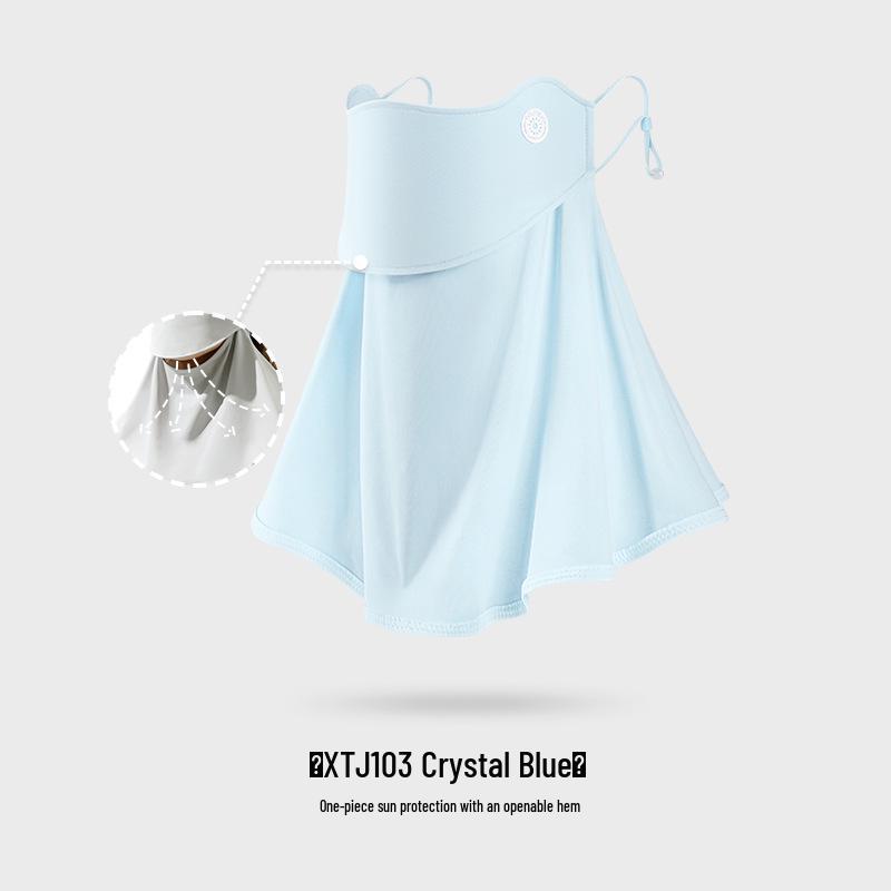 Damen Eis Seide UV-Schutz Gesichtsmaske mit Rouge-Verlauf und Augenwinkelabdeckung - XKZ43