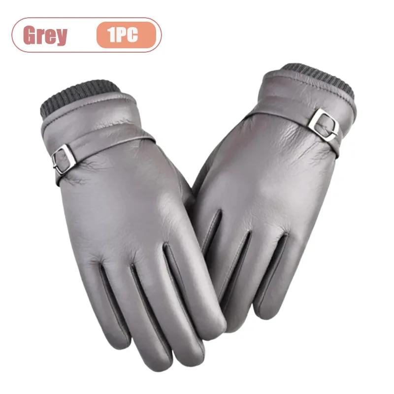 

1-10PCS Men s Winter Leather Gloves, Touchscreen Compatible Warm Outdoor Gloves for Cycling and Skiing Ideal Christmas Gift