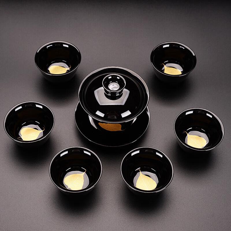 

Chaxun Dehua Ceramic Lidded Tea Bowl Set