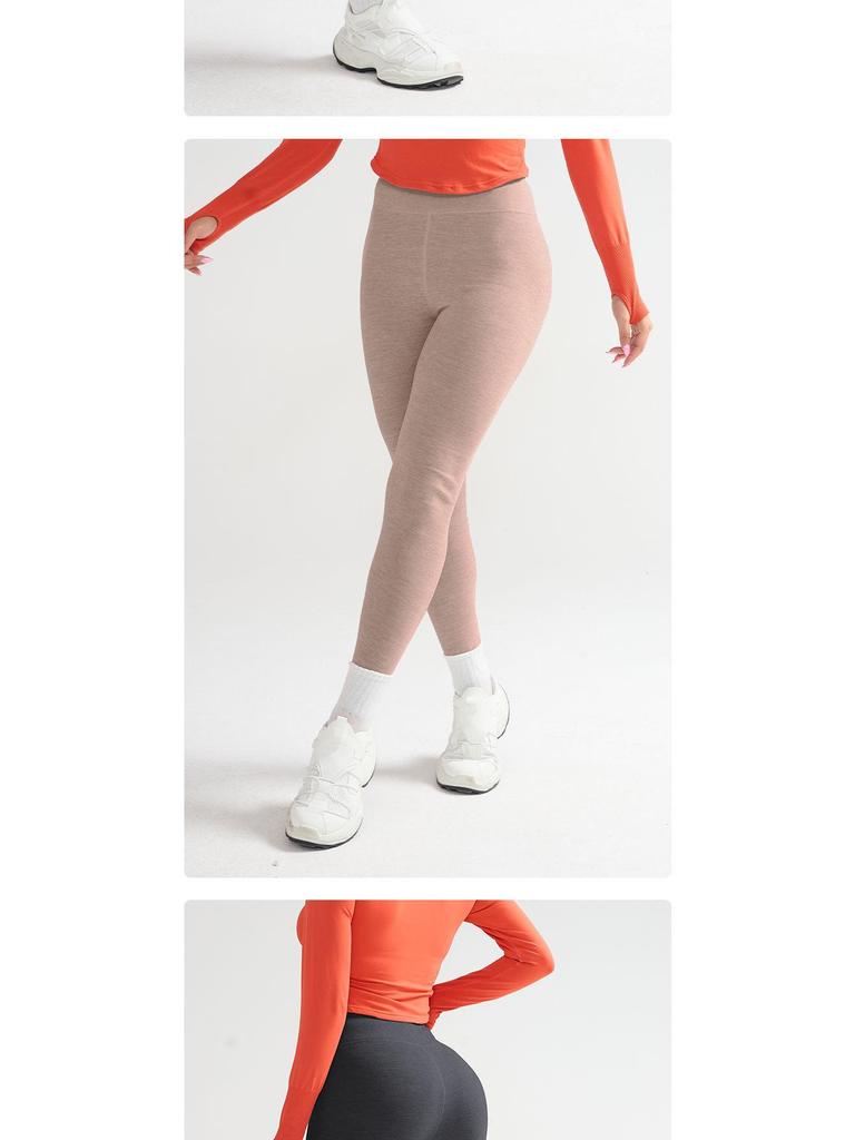 Women's High-Waist German Velvet Fleece-Lined Yoga Leggings – Warm, Elastic, and Hip-Lifting for Autumn/Winter