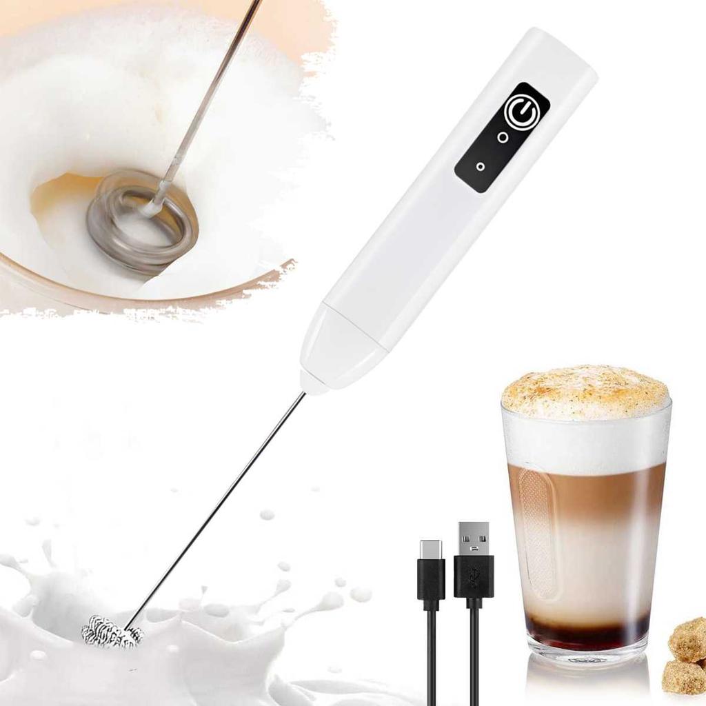 1Pc Electric Milk Frother Coffee Milk Frother Coffee Mixer 500Mah Usb-Charging Portable Egg Beater Coffee Milk Mixing Blender