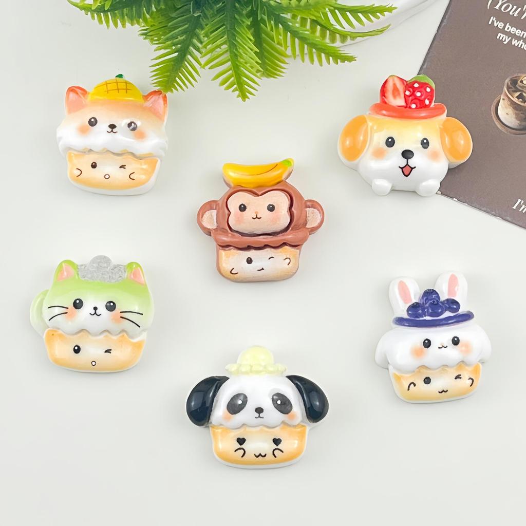 Cartoon Monkey Resin Accessories: DIY Hair Clip, Keychain, Phone Case, Crocs Pendant