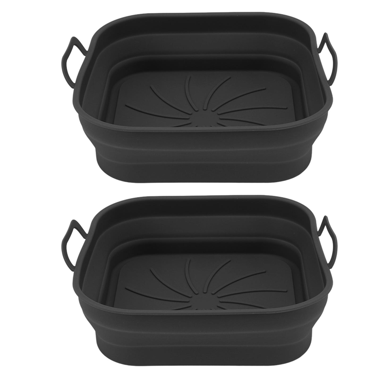 

2 PCS Fryer Silicone Basket Nonstick Silicone Pot Fryer Liners Accessories with Handle
