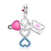 Romantic copper Bow Bead Charms HeartShaped Infinite Dangle Charm Fits Bracelets Beautiful Jewellery Accessories Gifts