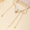 Bohemian Pearl Necklace Jewelry Personality Tassel Alloy Six Mans Collarbone Chain Women