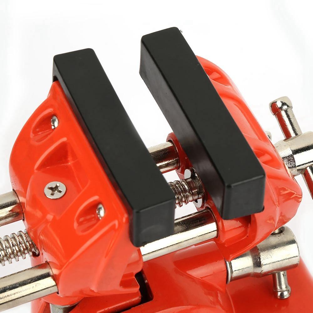 360° Rotating Mini Rotating Clamp Vise Swivel Base Table Clamp Vise Heavy Duty Vise Woodworking