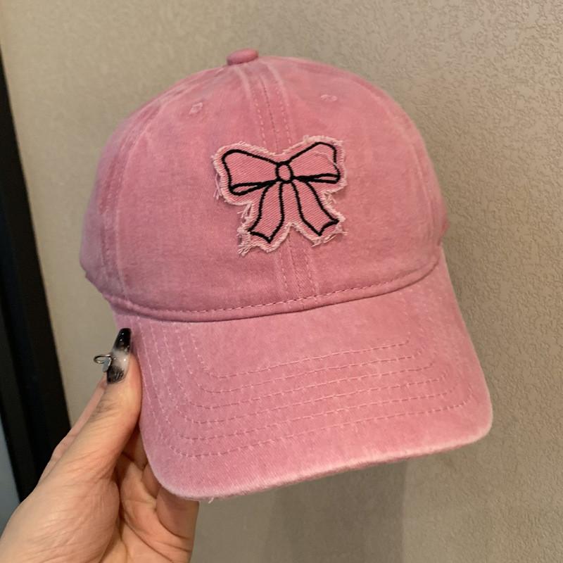 Baseball Cap Peaked Hat Bow Pattern Uv Protection Breathable Quick Dry Gift