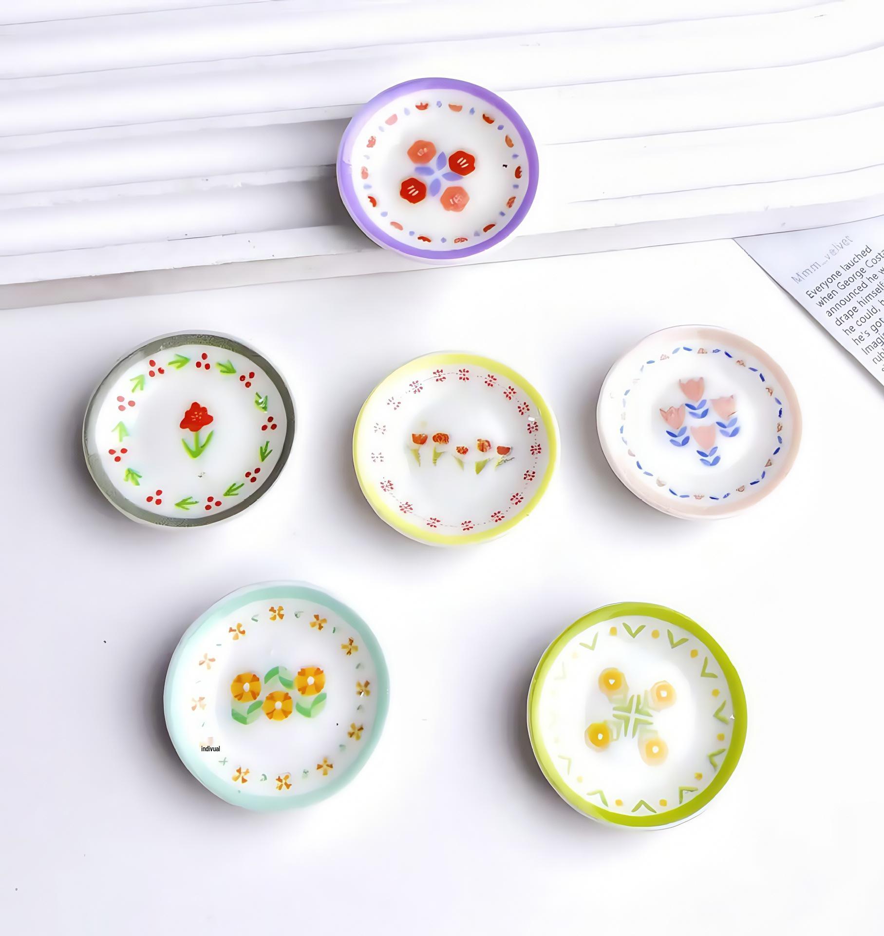 Cartoon DIY Resin Ornaments: Plates, Tableware, Cream Glue, Handmade Hair Clips  Phone Cases Small Card