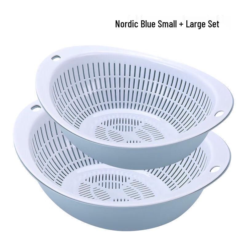Double-Layer Plastic Drain Basket Set