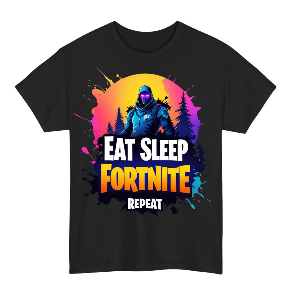 Eat Sleep Game Repeat Graphic Tee Shirt Video Game Controller Shirt