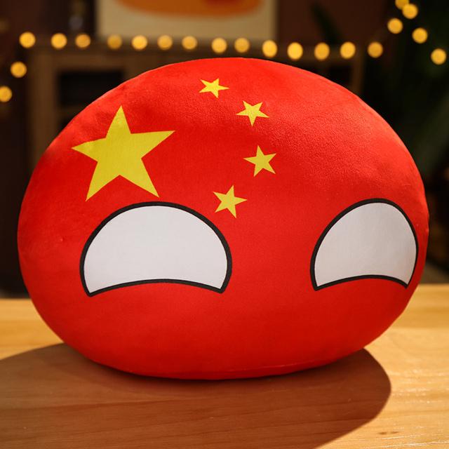 Cartoon Polandball Country Ball Toy Plush Pendant Plush Doll National Flag Ball USSR USA FRANCE RUSSIA UK JAPAN GERMANY ITALY