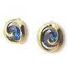 Les Trésors De Lily [N0210] - Golden Blue 'Sissi' Designer Earrings