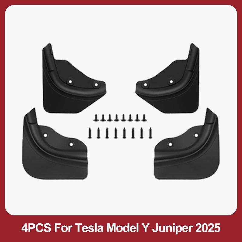 Front and Rear Dedicated TPE Mudguard For Tesla Model Y Juniper 2025 2026 Mud Flaps Mudflap Guards Front Wheel Fender MudGuard