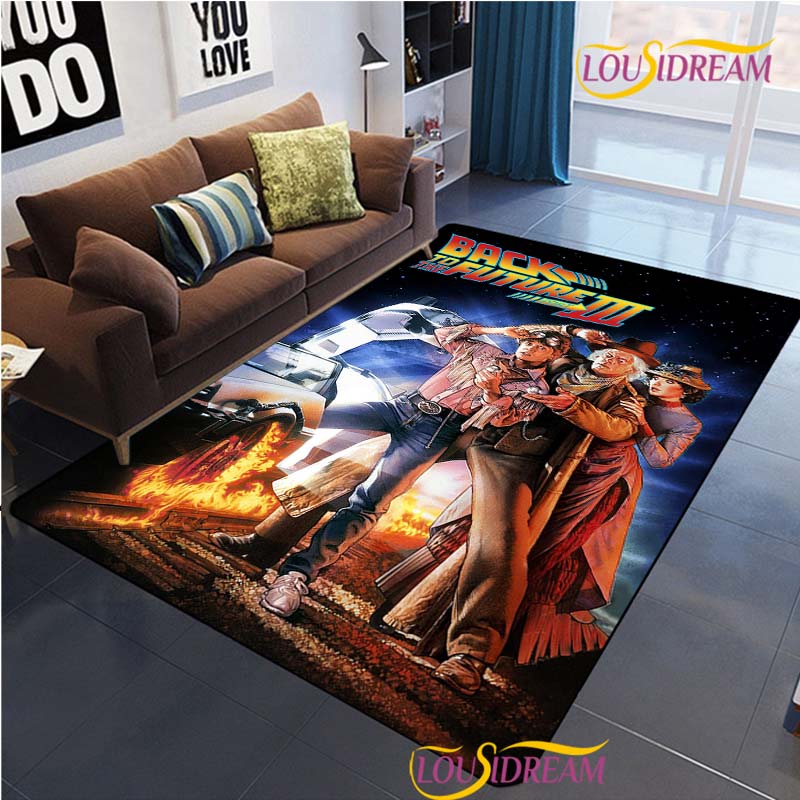 Back To The Future Carpet for Living Room Bedroom Rug Kitchen Kid Unslip Floor Mats Birthday gift photography props Alfombra Rug
