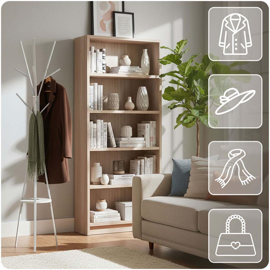 Standing Metal Clothes Rack With Shelf Massido