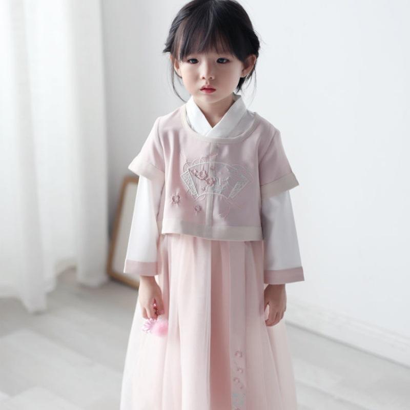 Hanfu jente kinesisk stil klut sommerkjole Antikk Tang dress super fe kostyme kjole liten jente havfrue prinsesse skjørt undertøy