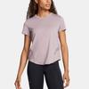 Under Armour Vanish Elite Vent Breathable Loose Casual Solid Color Crew Neck Short Sleeve T-Shirt Women T-Shirts Fatigue-Gray 1386400-015