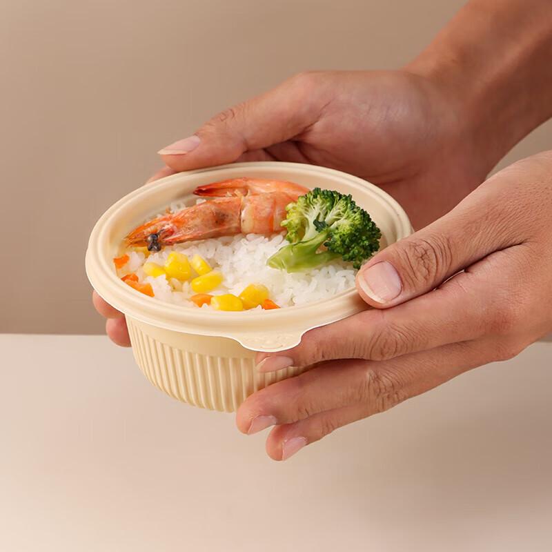Disposable Corn Starch Round Bento Boxes with Lids
