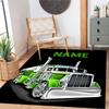 Heavy Trucks Customize your name rug, office chair cushion, home bedroom living room gift.