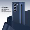 VIETAO for Samsung Galaxy Z Fold 7 Leather Phone Case with Hinge Protection, Z Fold 6 Case with Front Screen Film Protector+Pen