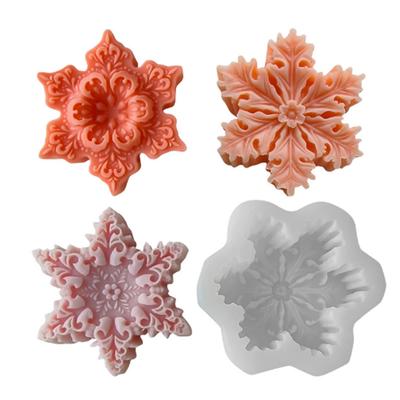 Christmas - Themed Silicone Molds: Create Stunning Snowflake & Rose - Shaped Fondant and Soap Masterpieces