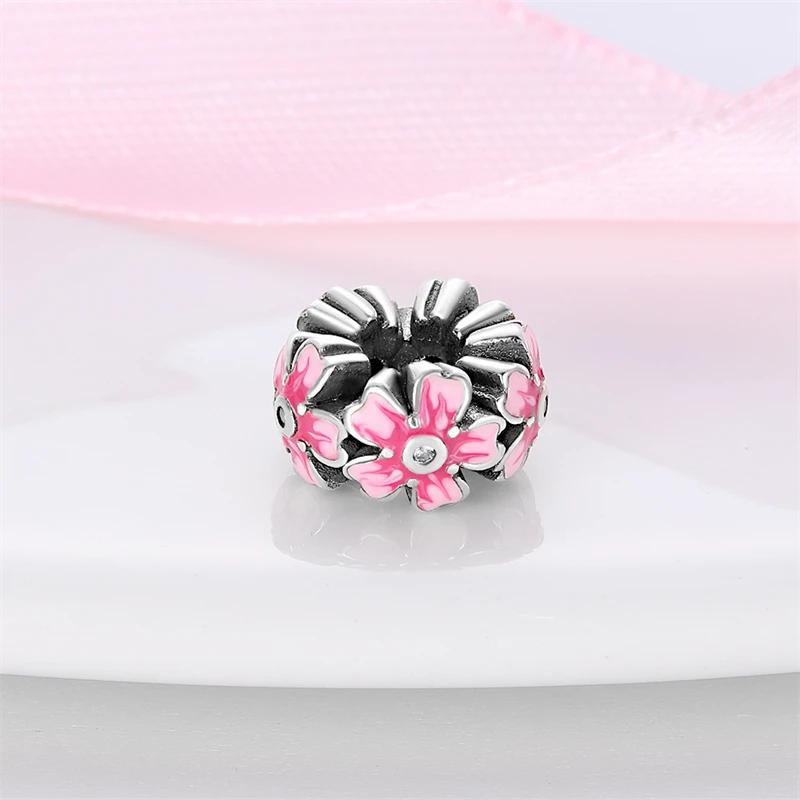 Authentic Charm Bead Charms copper Cherry Blossom Bead Charms Compatible With Charm Bead Charms Plata Bracelets for Women Women Jewellery Making Diy