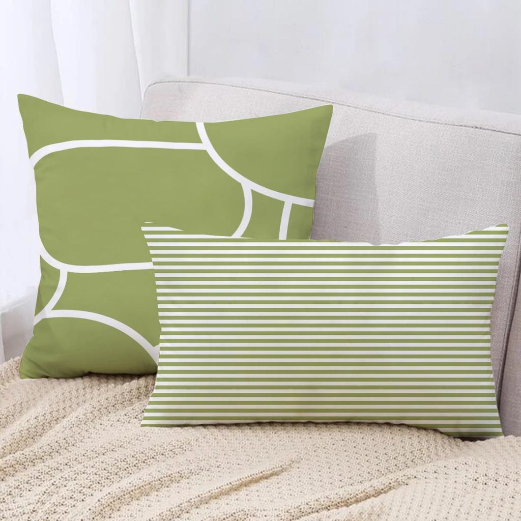 Nordisch Schlicht Grün Klein Frisch Floral Modern Schlicht Kissen Sofa Wohnzimmer Modell Wildleder Lendenkissenbezug Kissen