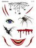 European & American Style Halloween Horror Face Tattoo Stickers for Masquerade Parties