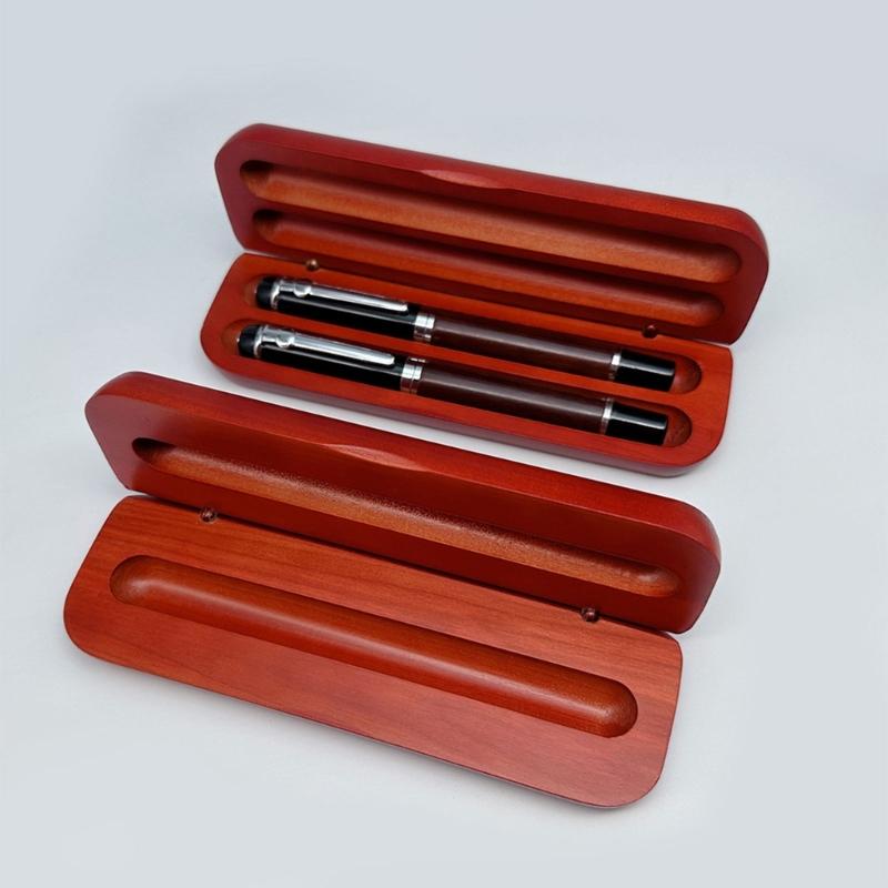 Scatola Espositore per Penne in Legno Custodia per Presentazione Penne con Coperchio Custodia per Collezione di Penne