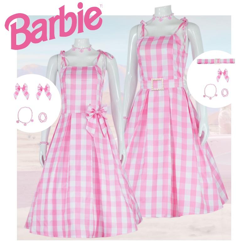 2023 Summer Season Barbie Cosplay Dress With Tight Polyester Fabric