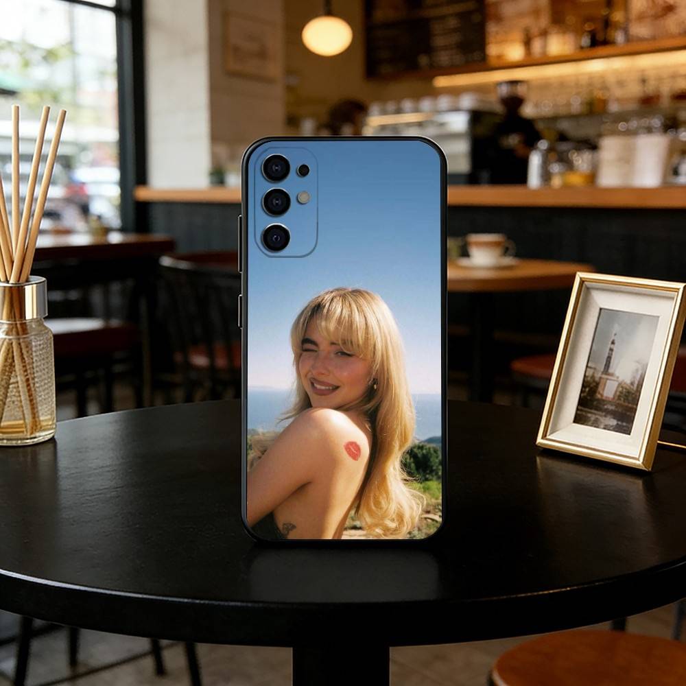 Pop singer Sabrina Carpenter Phone Case For Samsung S25,S24,S21,S22,S23,S30,Ultra,S20,Plus,Fe,Soft Silicone Black Cover