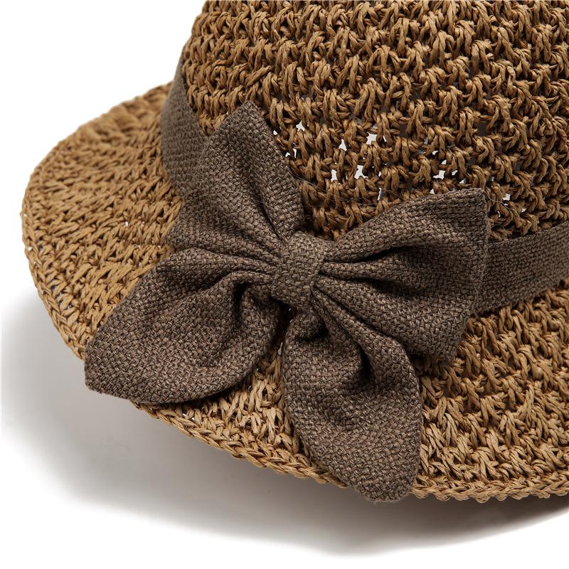 Straw Hat Women'S Summer Sunshade Seaside Beach Eaves Are Too Sunscreen Face Simple Sunshade Xiaoqing Sunshade Bow Too