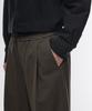 Musinsa Standard One-Pleat Wide Elastic Waist Slacks [Van Dyke Brown]
