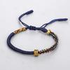 Handgefertigtes tibetisch-buddhistisches Armband Buntes Garn Guter Glücksbringer Dünnes Seilarmband & Armreifen für Damen Herren Knoten