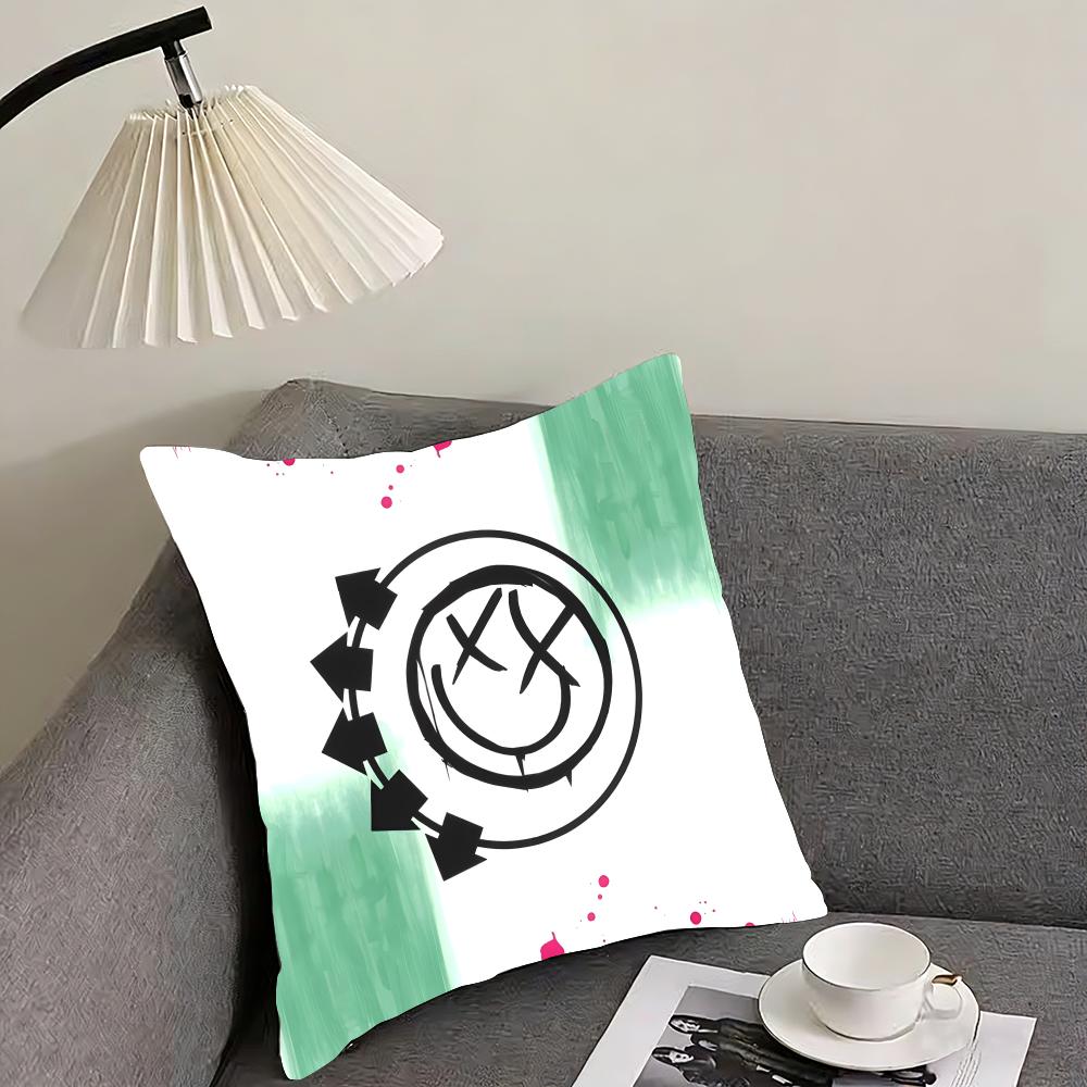 Berühmte Punkband B-Blink-182 Kissenbezug Ultraweiches Hautfreundliches Gewebe Wolkenähnlicher Komfort & Verdeckter Reißverschluss