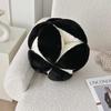 Nordic Style Plush Cushion With Piping For Living Room Decor And Bedside Use