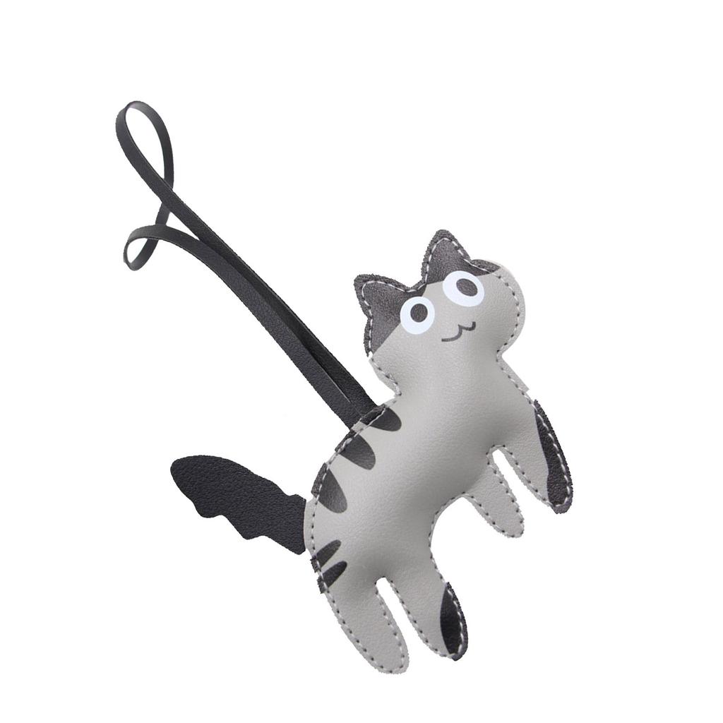 Söt Katt PU Läder Ryggsäck Charm Stilfull Väskhänge PU Textur Lämplig för Unga Kvinnor och Studenter Present