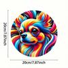 Vintage Round Metal Wall Art Chihuahua Poster Kitchen Decor